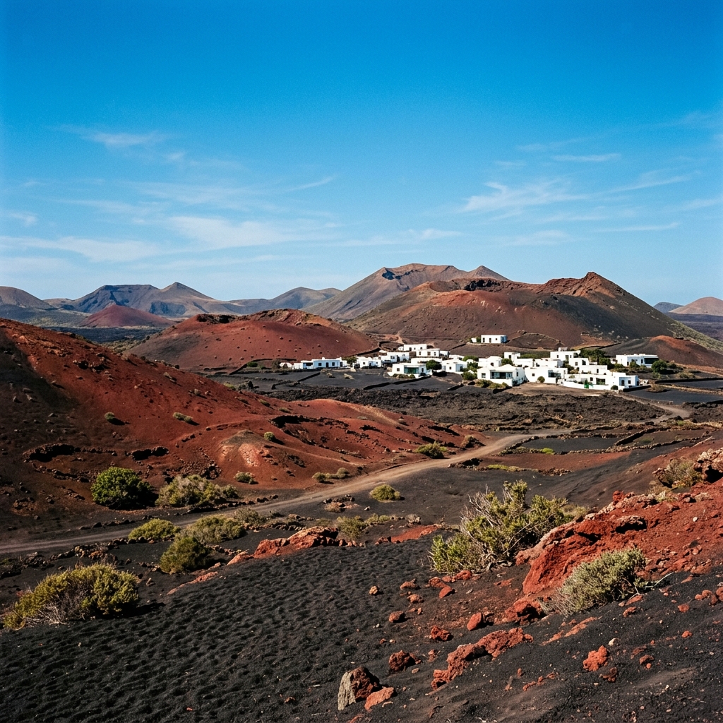 Lanzarote – sopečná krajina a bílé domy